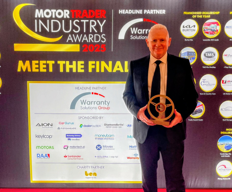 Swansway Motor Group Chairman and Founder, Michael Smyth, has been recognised with a 'Lifetime Achievement Award' at the Motor Trader Awards 2025 (Photo: Swansway).