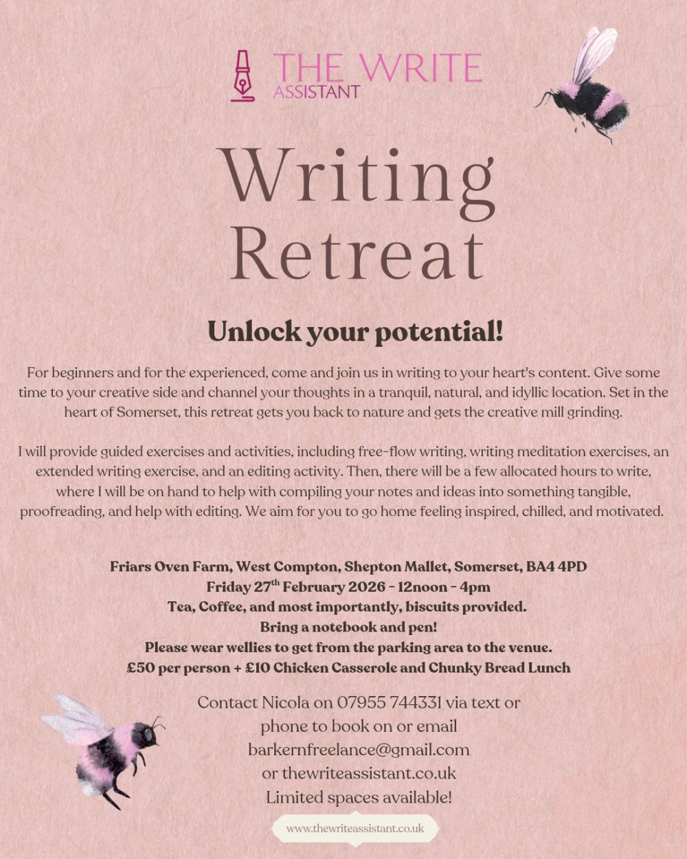 Writers Retreat Day with The Write Assistant 