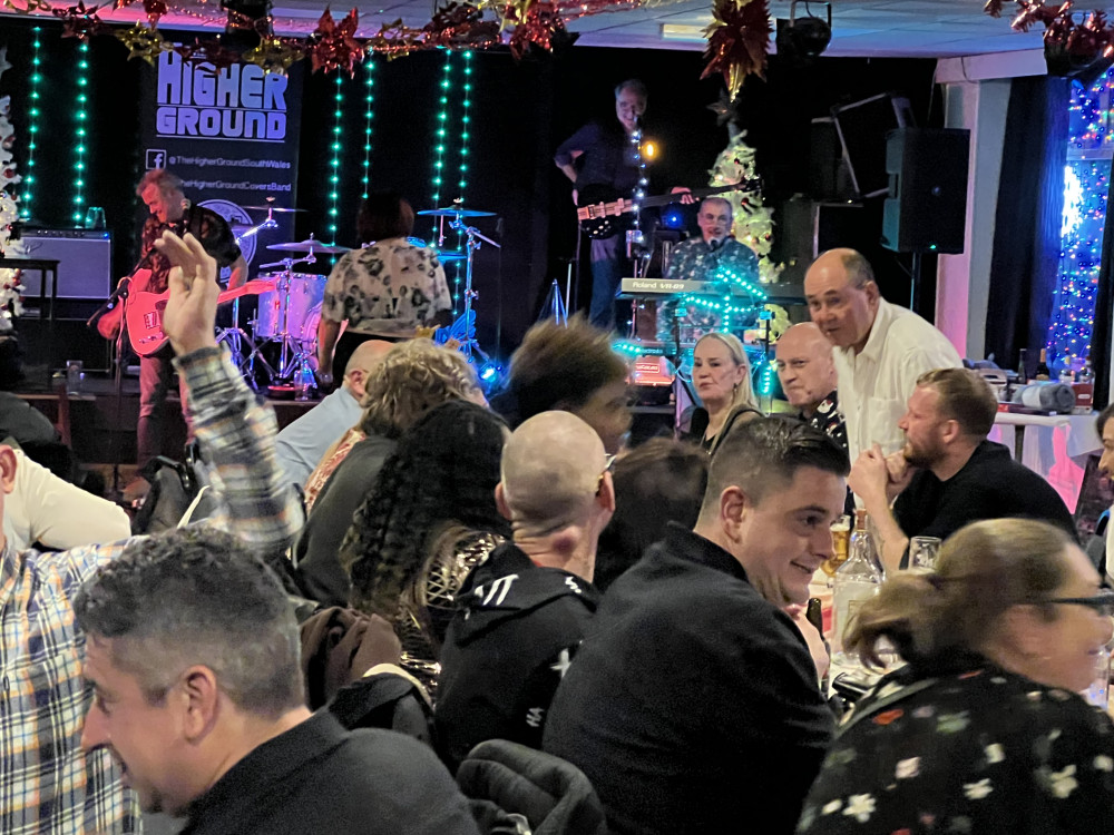 Members and guests enjoying the band 