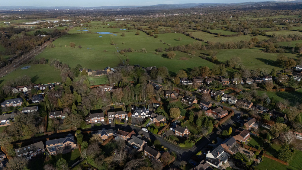 Residents of Adlington in East Cheshire have opposed plans to built 20,000 new homes on 2,400 acres of green belt land (Image - SWNS)