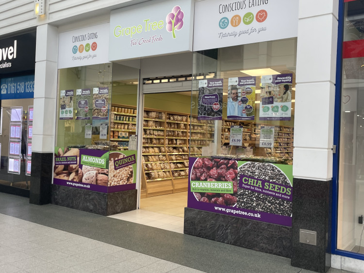 Grape Tree, a health foods retailer, has opened a new store in the Merseyway Shopping Centre in Stockport (Image - Nub News)