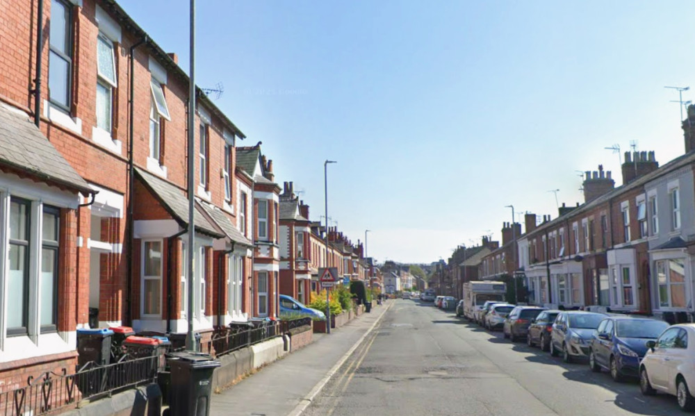 Cheshire Fire and Rescue Service was called to a fire at Bouverie Street in Chester (image via Google Street View