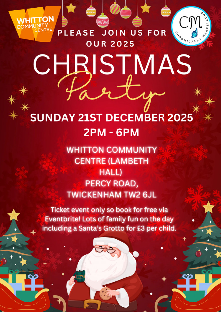 Free Christmas community party, Santas’s grotto and family fun. 