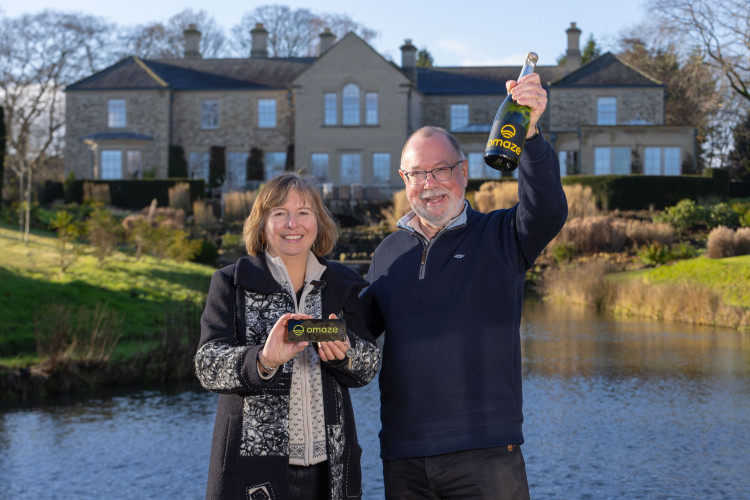 Ian Roberts wins a £4.5m Yorkshire mansion - having not told his wife he entered! (image via SWNS)