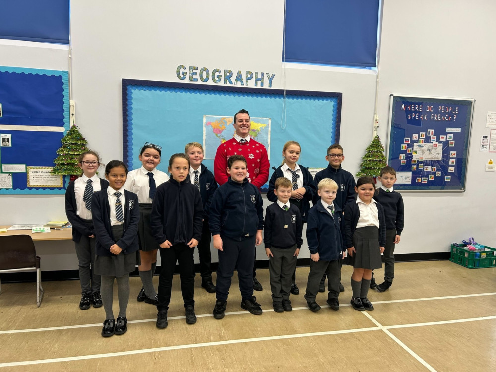 James McMurdock with some of the children at Bulphan.