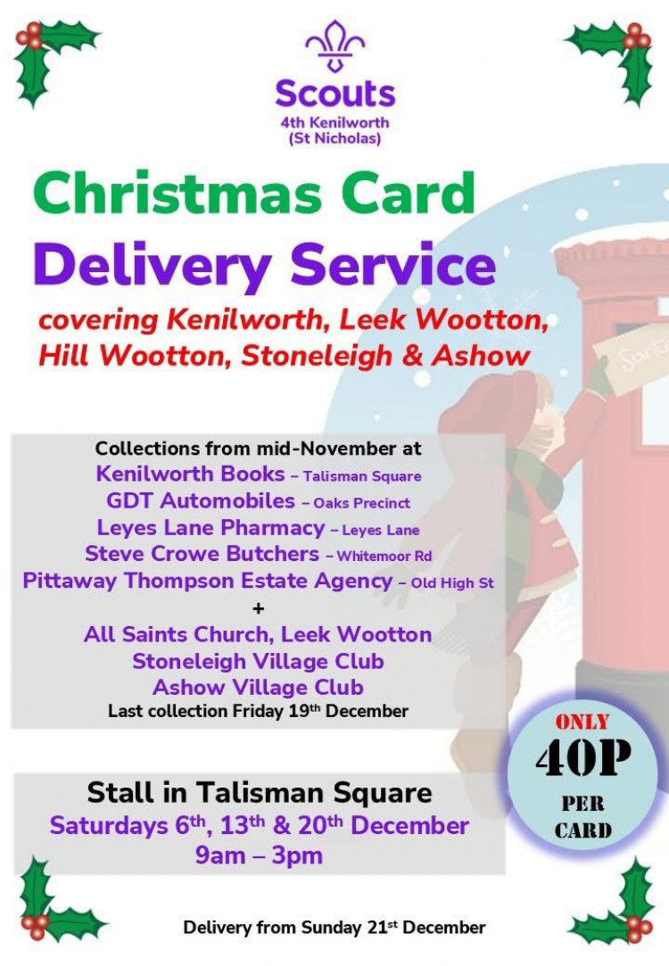 4th Kenilworth Scout Group - Christmas Card Delivery Service 