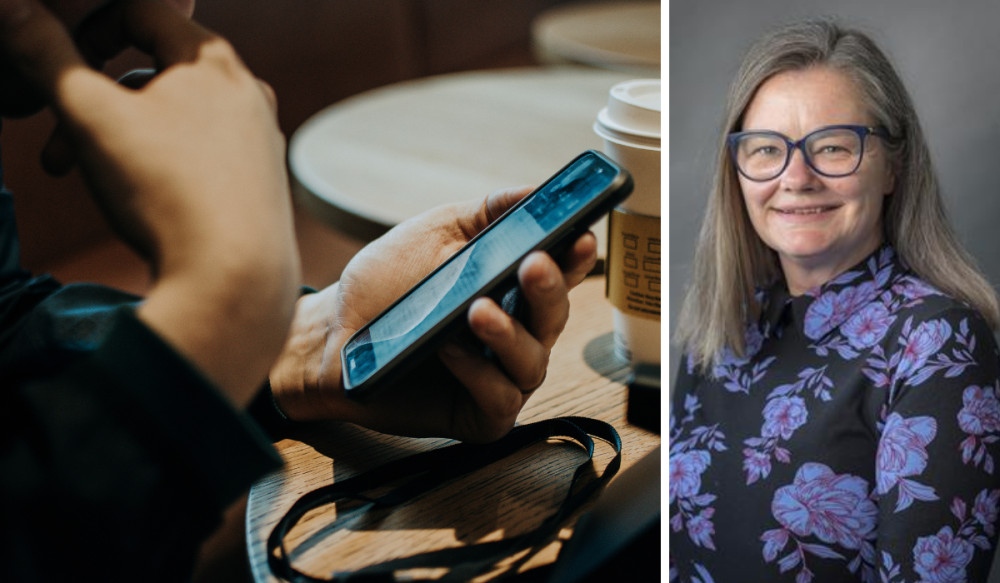 Councillor Emma Gilman is one of two independent councillors who will be presenting a motion to back a phone-free environment throughout the school day (Credit: Canva/CEC)