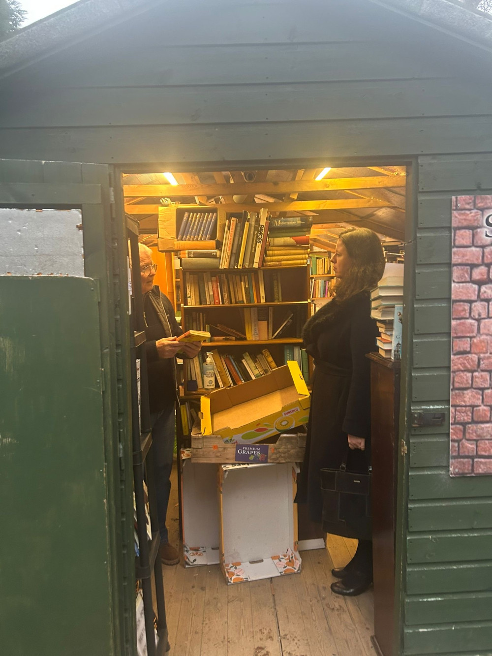 Sarah Russell MP visited Alsager Book Emporium recently. (Photo: Sarah Russell MP)