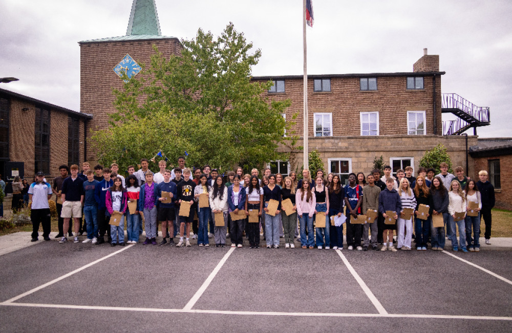 Students celebrate record GCSE results in August (Image supplied)