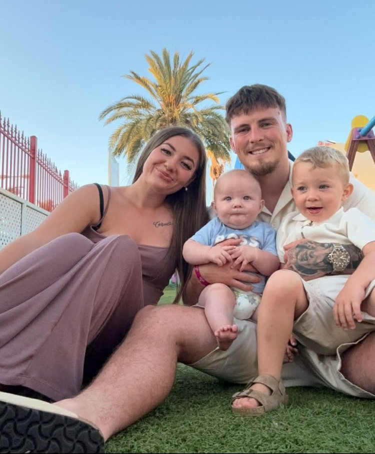 Lewis and Kerris Buck with their children