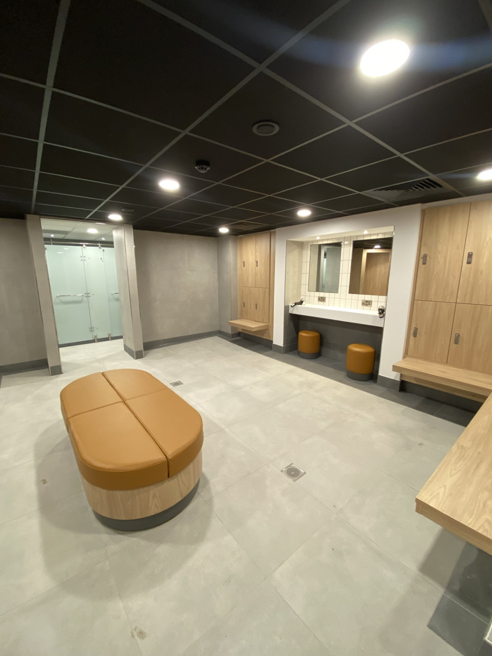The members’ changing rooms have been completely transformed, with the entire area stripped out and rebuilt.