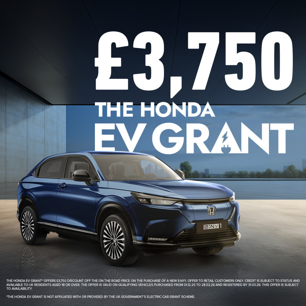 Drivers in Stockport can now save £3,750 on a brand new Honda e:Ny1, thanks to a new EV grant launched directly by Honda (Image - Swansway Garages)