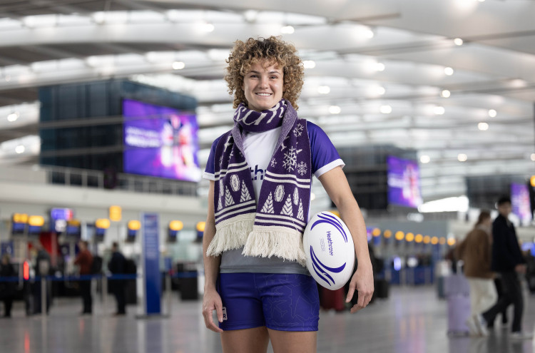 Harlequins and Red Roses star, Ellie Kildunne, has been shortlisted for the BBC Sports Personality of the Year Award 2025 (credit: Heathrow Airport).