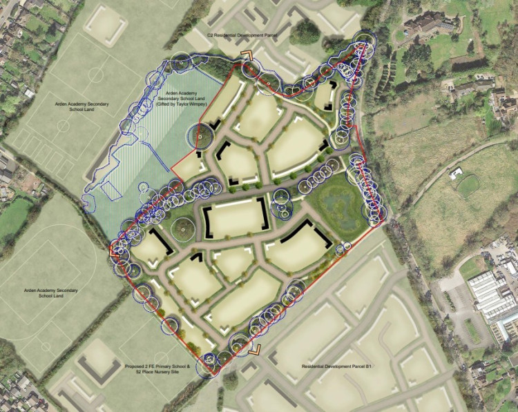 Solihull Metropolitan Borough Council has approved plans for 200 new homes in Knowle (image via planning application)