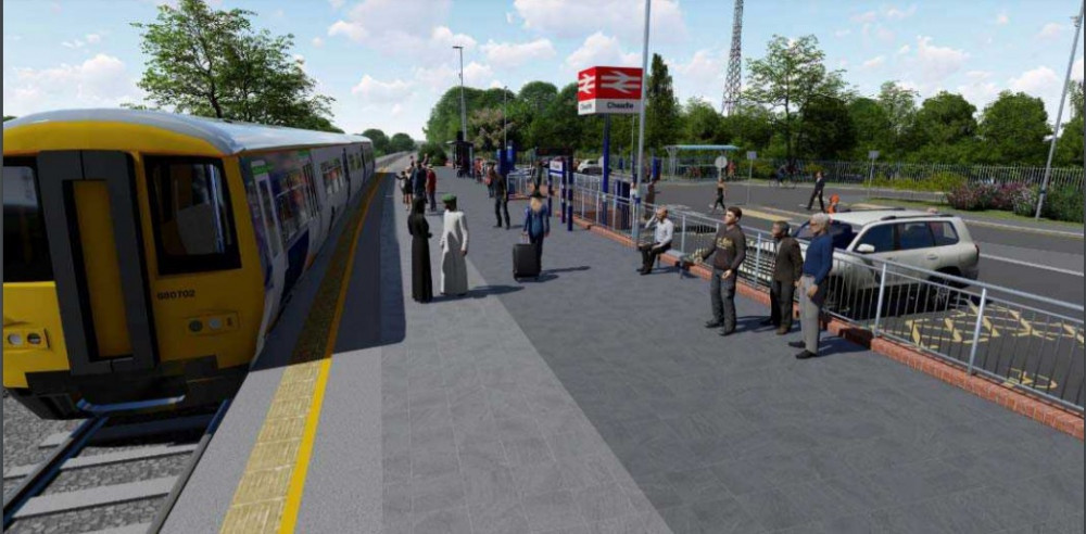Rail minister Lord Hendy has been urged to speed up the process of constructing a new railway station in Cheadle (Image - Pell Frischmann)