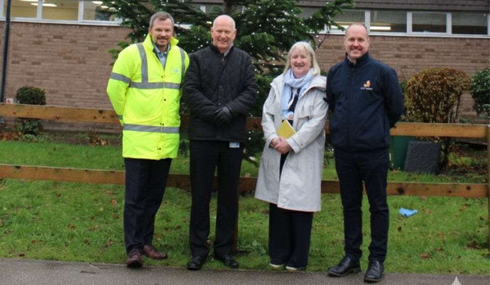 The donated tree outside Macclesfield District General Hospital (Credit: NHS)