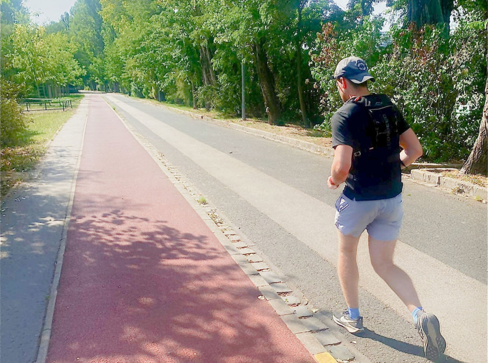 Angus Read, 22, has run 40 marathons in 40 different countries (image via SWNS)