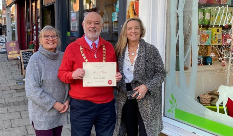 Bare Health on High Street has won Congleton's Christmas Window Competition for the third year in a row (Credit: CTC)