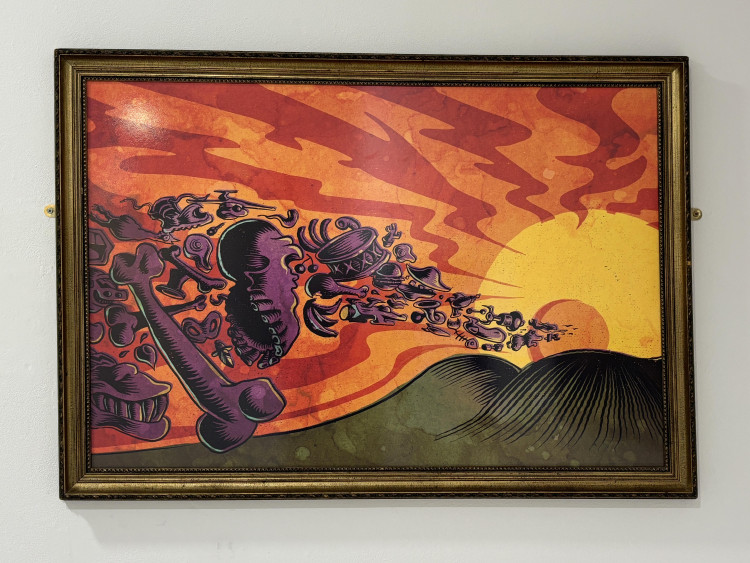 Twickenham artist Jem 'Stone' Panufnik's artwork is now on show at Books on the Rise, inviting visitors into the colourful world of The Legend of Kaptain Karnival (credit: Image supplied).