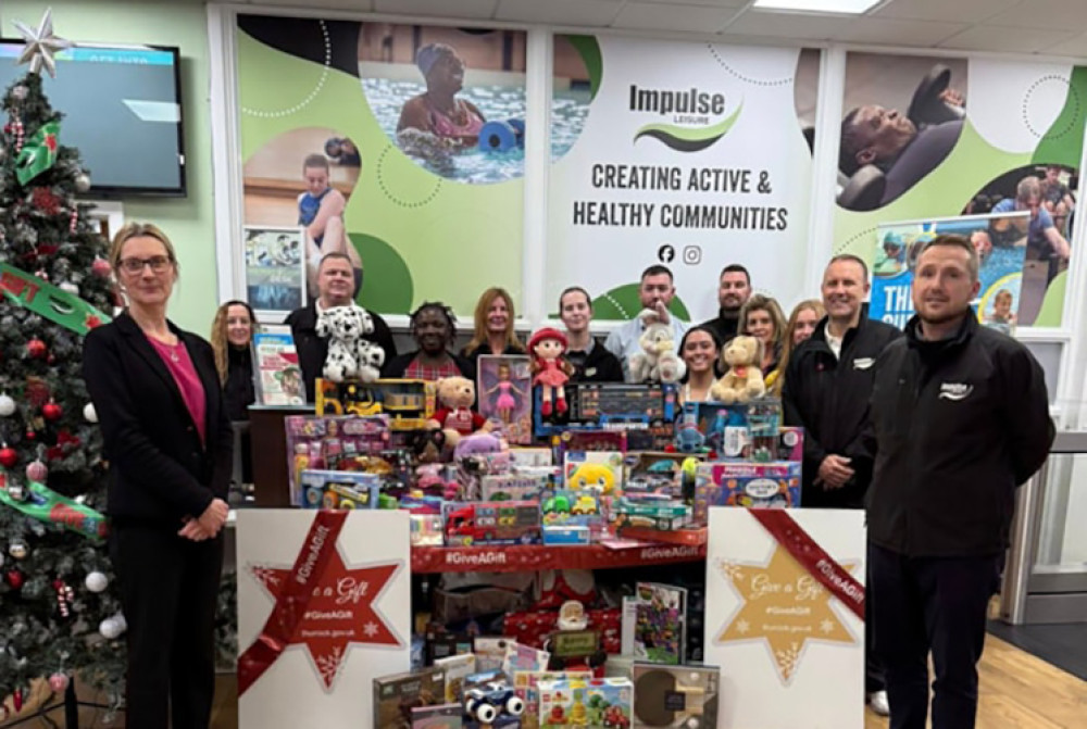 Cllr Vikki Hartstean with the team at Impulse leisure. 