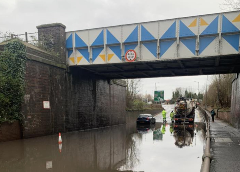 There has been flooding on Princes Drive today (16 December) (image via Marie O'Riley)