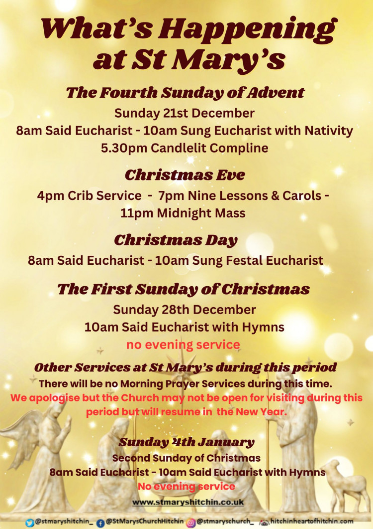 What's on over Christmas at St Mary's