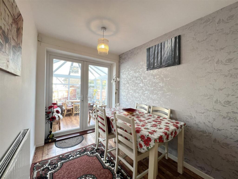 Bedroom three is currently used as a dining room (Credit: Stephenson Browne)