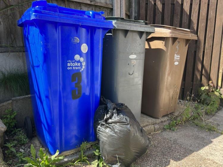 Households will be allowed to present any excess waste or recycling as bagged ‘side-waste’ when usual collections are resumed (image via Nub News)