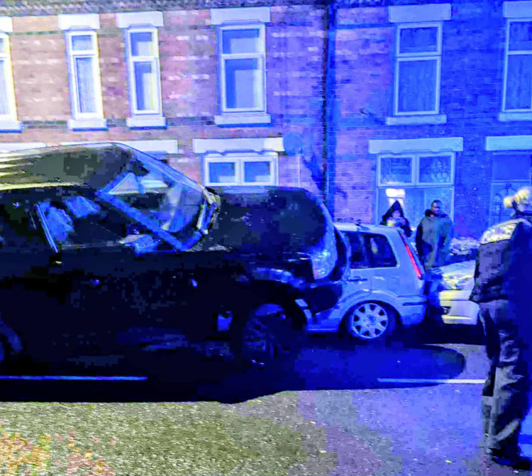 Rachel Howell, 41, from Crewe, has been disqualified from driving until 2027, after crashing into three parked vehicles while over the drink-drive limit in November (Photo: Nub News).
