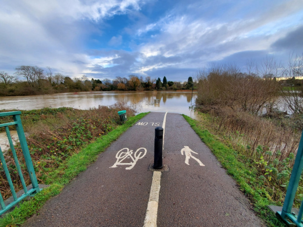 The locations most at risk are low lying land and roads near rivers (image via Geoff Ousbey)