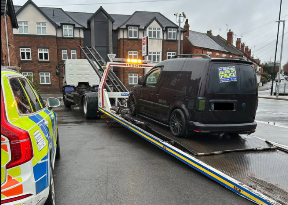 This van was seized in Kenilworth this week (image via Warwickshire OPU)
