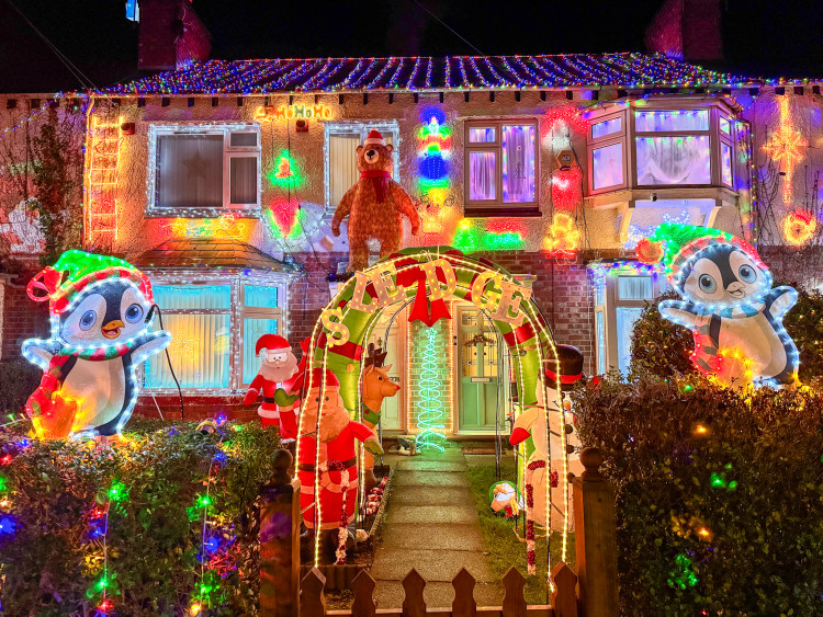 A stunning Christmas lights display on Alton Street in Crewe (Photo: Jonathan White).