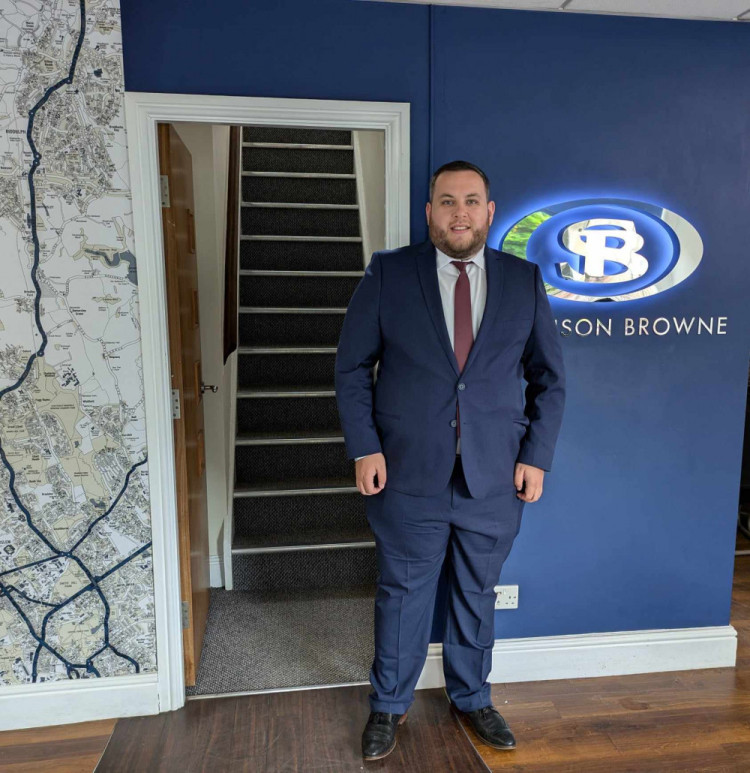 Branch manager, Sam Bowyer, and his team at Stephenson Browne, Alsager are celebrating after winning the British Property Award for Stoke-on-Trent (North). (Photo: Nub News)
