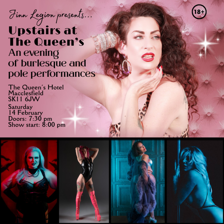 Upstairs at the Queens: An evening of burlesque and pole performances