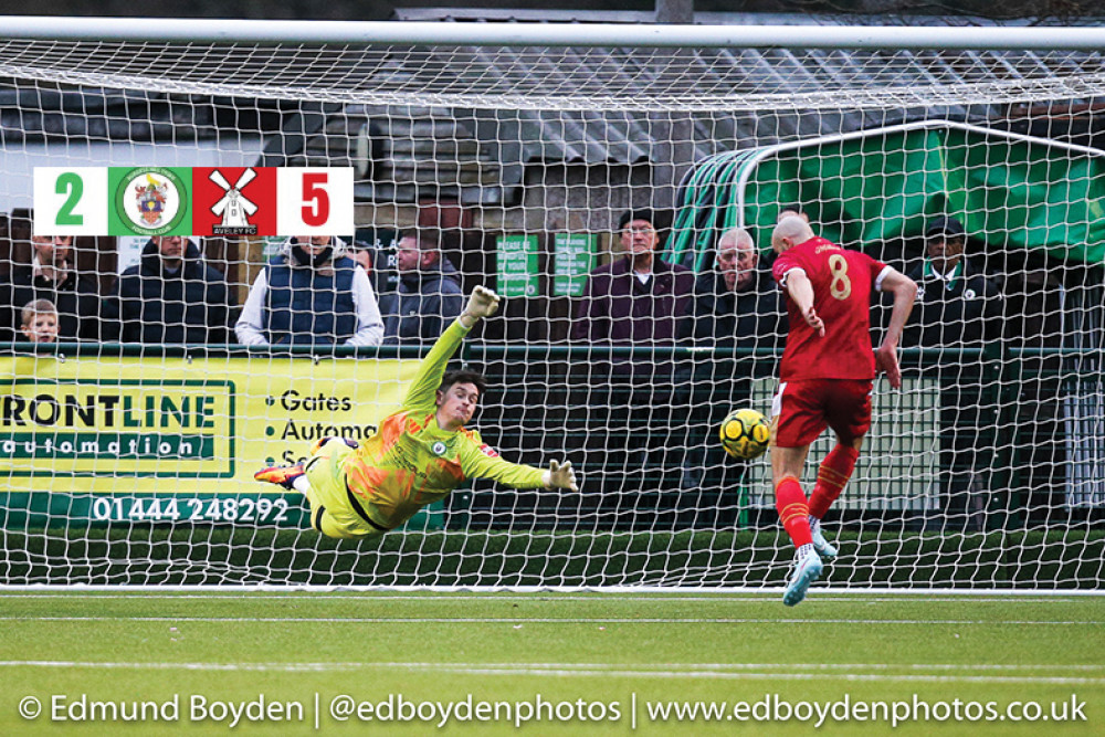 Ollie Peters was on target for Millers. 