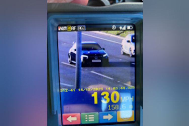 This car was clocked doing 130mph on the A13