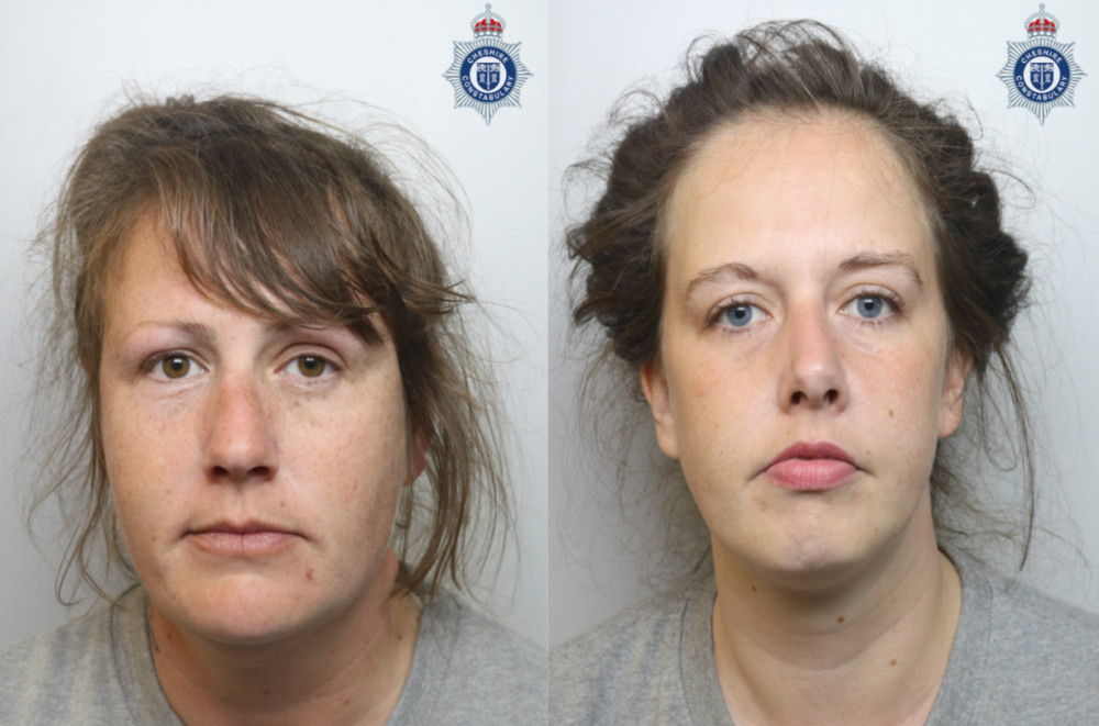 Charlotte and Katrina Whitham appeared at Chester Crown Court on Tuesday 17 December (Image via: Cheshire Constabulary)