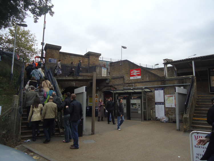 A teenager has been sentenced to five years in prison after repeatedly stabbing a man in a attack at Barnes railway station (credit: Stacey Harris/Wikimedia Commons).