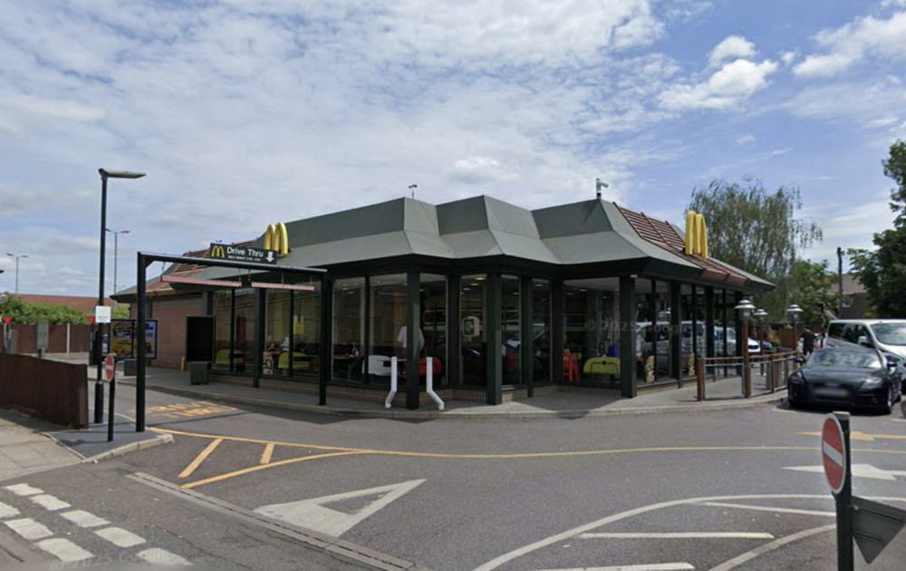 InstaVolt has applied to install three rapid electric vehicle charging stations at McDonald’s Hanworth (credit: Google Maps).