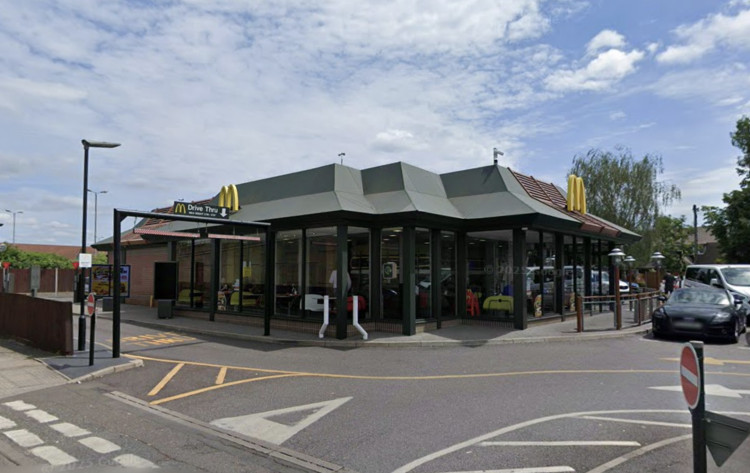 InstaVolt has applied to install three rapid electric vehicle charging stations at McDonald’s Hanworth (credit: Google Maps).