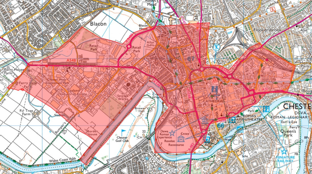 A wider dispersal order will be in place from 2pm on Tuesday 30 December until 1am on Wednesday 31 December (Image via: Cheshire Constabulary)