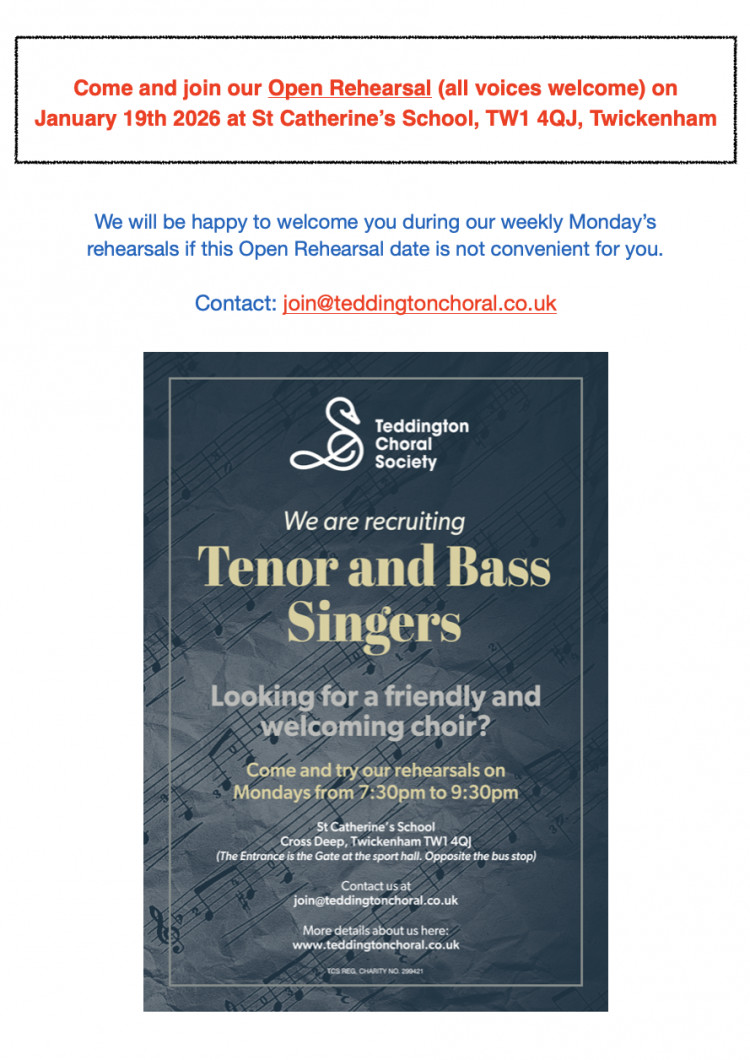 Teddington Choral Society Open rehearsal