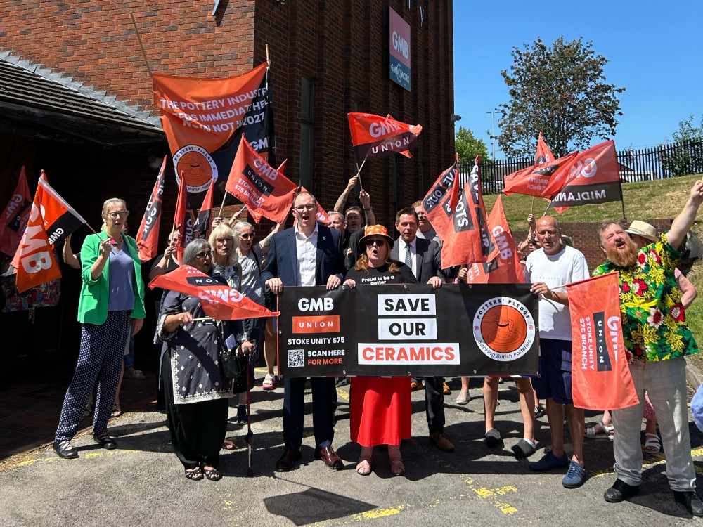 Pottery workers call for government help over high gas prices (Image via GMB Union and LDRS)