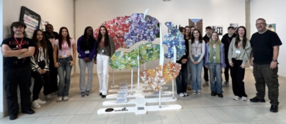 Central to the initiative is an eye-catching "Vape Brain" sculpture, created by 3D Design students from Herts Regional College using discarded boxes from the seized devices.