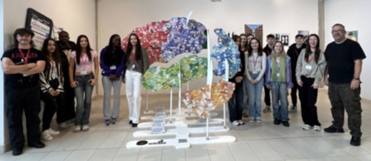 Central to the initiative is an eye-catching "Vape Brain" sculpture, created by 3D Design students from Herts Regional College using discarded boxes from the seized devices.