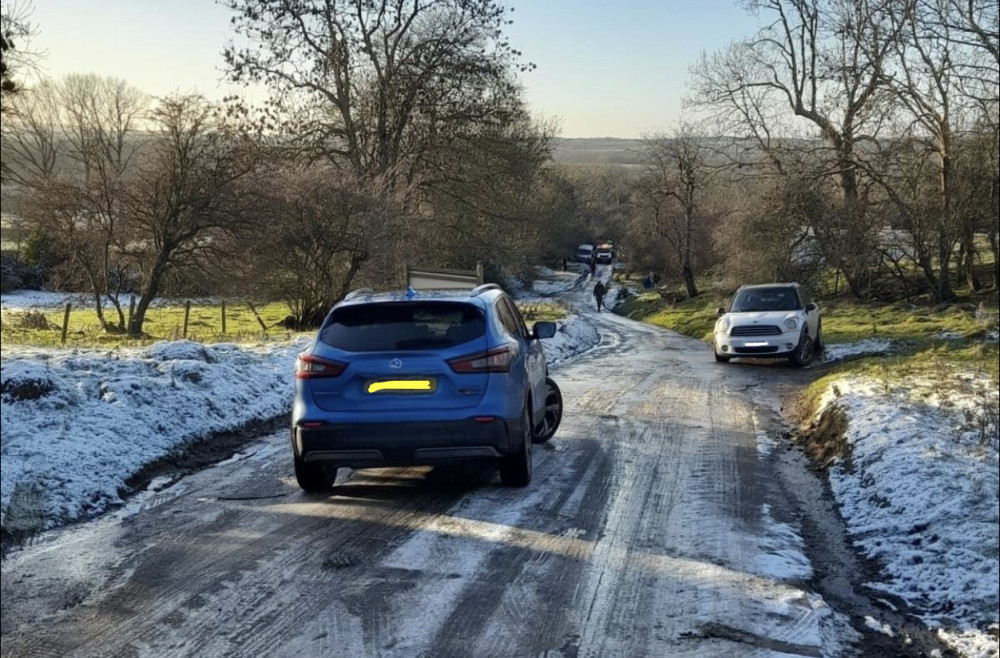 The icy conditions at Burton Dassett (image via Burton Dassett Hills Country Park)