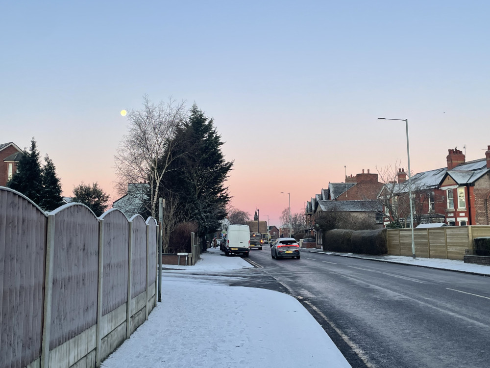 The scene in Heaton Chapel on the morning of Monday 5 January (Image - Nub News)