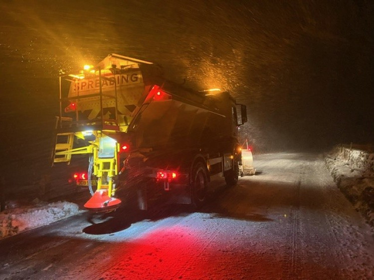 Gritters are back out spreading salt across main roads in Cheshire East (Credit: CEC)