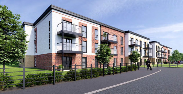 The retirement homes would have been built off Harbury Lane (image via planning application)