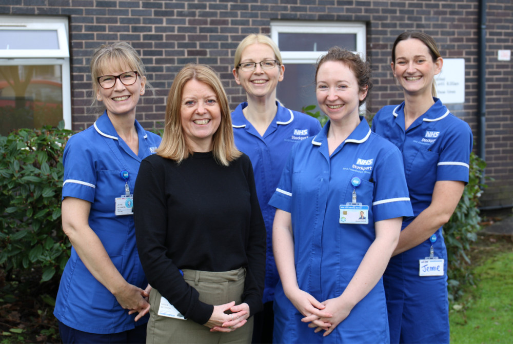 Members of the CURE stop smoking team (Natasha Gilraine front-right) (Image - Stockport NHSFT)